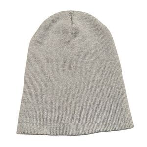 Hot Topic Light Gray Grey Slouch Beanie Cuffed Winter Hat